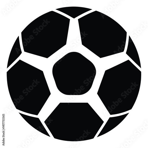 football ball silhouette vector graphic on white