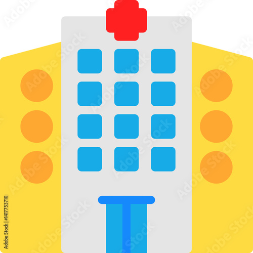 Hospital single vector illustration icon