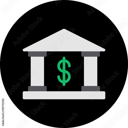 Bank single vector illustration icon