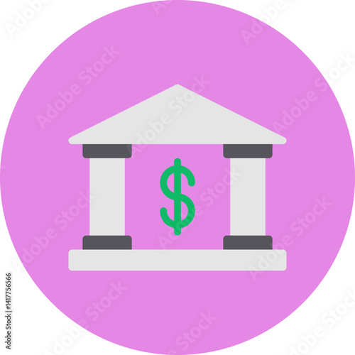 Bank single vector illustration icon