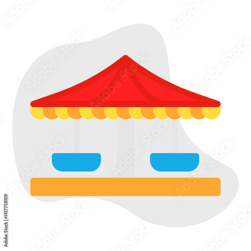Amusement Park single vector illustration icon