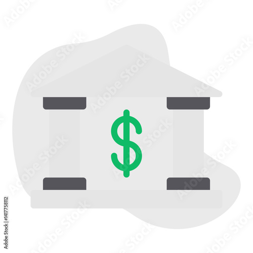 Bank single vector illustration icon