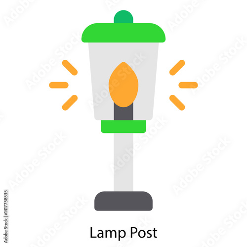 Lamp Post single vector illustration icon