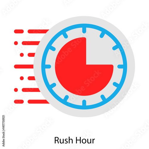 Rush Hour single vector illustration icon