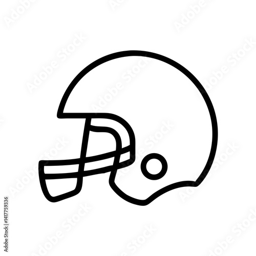 Football Helmet with Mouthguard Icon Design