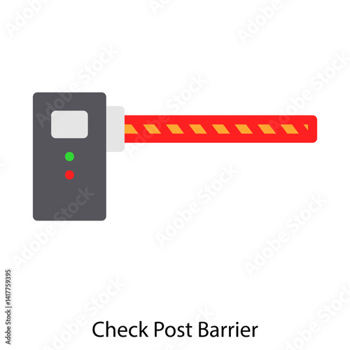 Check Post Barrier single vector illustration icon