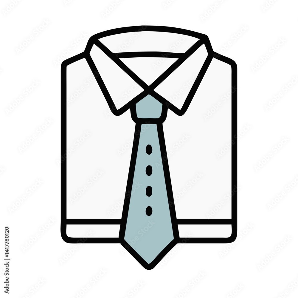 Formal Shirt with Necktie Display Icon Design Formal Shirt with Necktie Display Icon Design