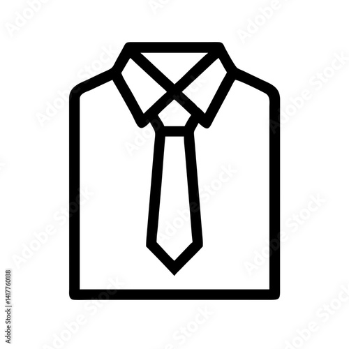 Formal Shirt with Necktie Display Icon Design