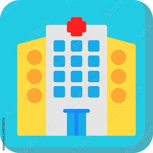 Hospital single vector illustration icon