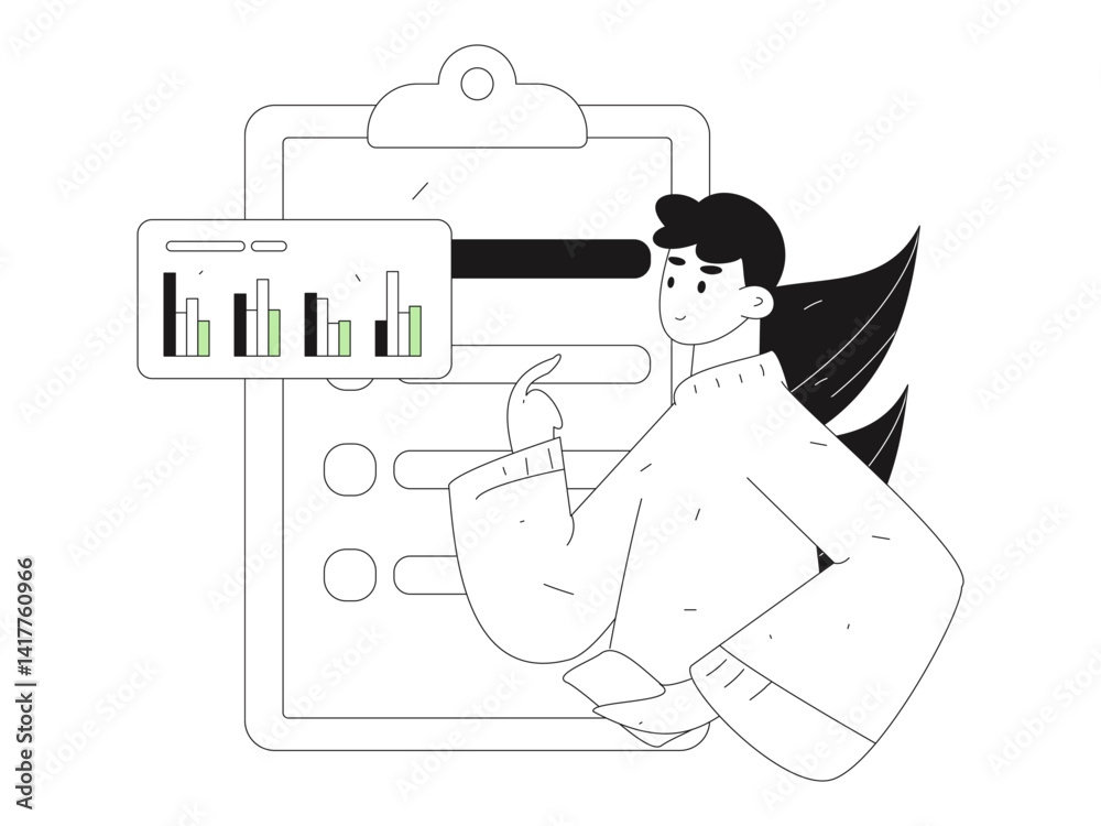 Flat vector illustration of business people operating work scene
Flat vector illustration of business people operating work scene