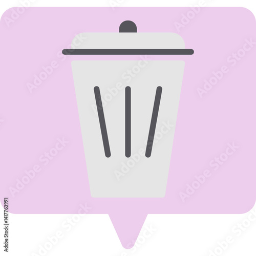 Recycle Bin single vector illustration icon