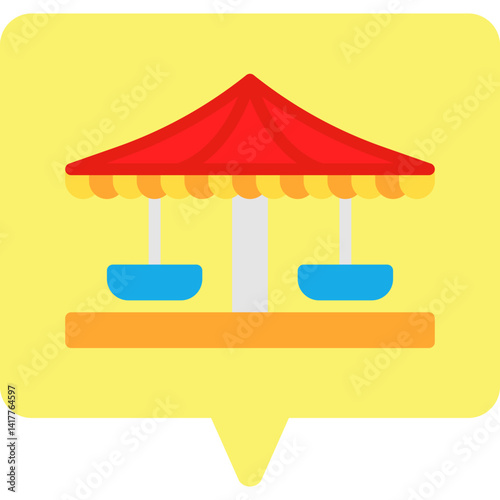 Amusement Park single vector illustration icon