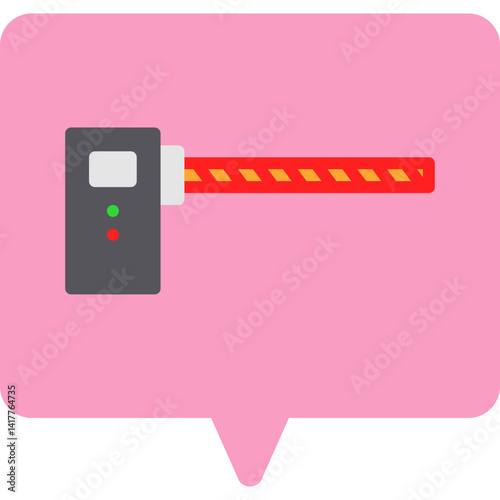 Check Post Barrier single vector illustration icon
