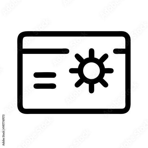 Gift Card with Settings Icon Design