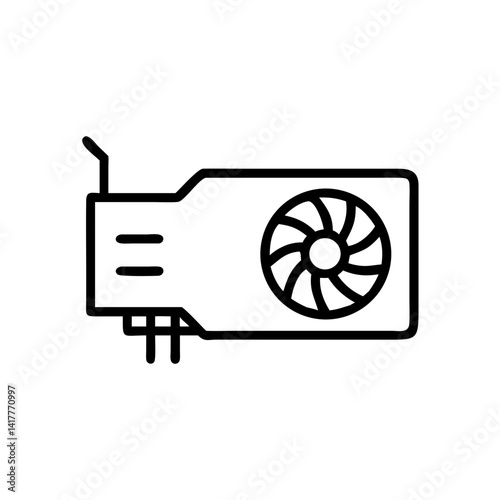 GPU with Cooling Liquid Indicator Icon Design