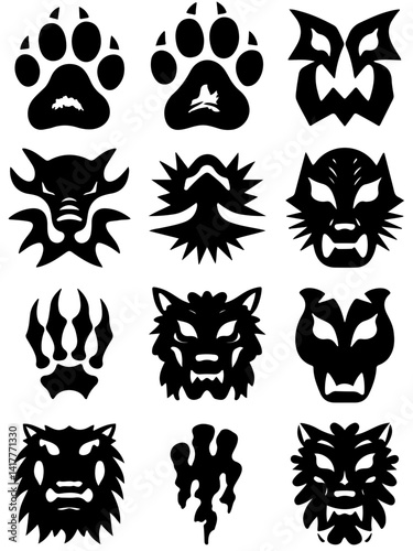 Striking Animal Silhouette Icons for Graphic Design & Inspiration