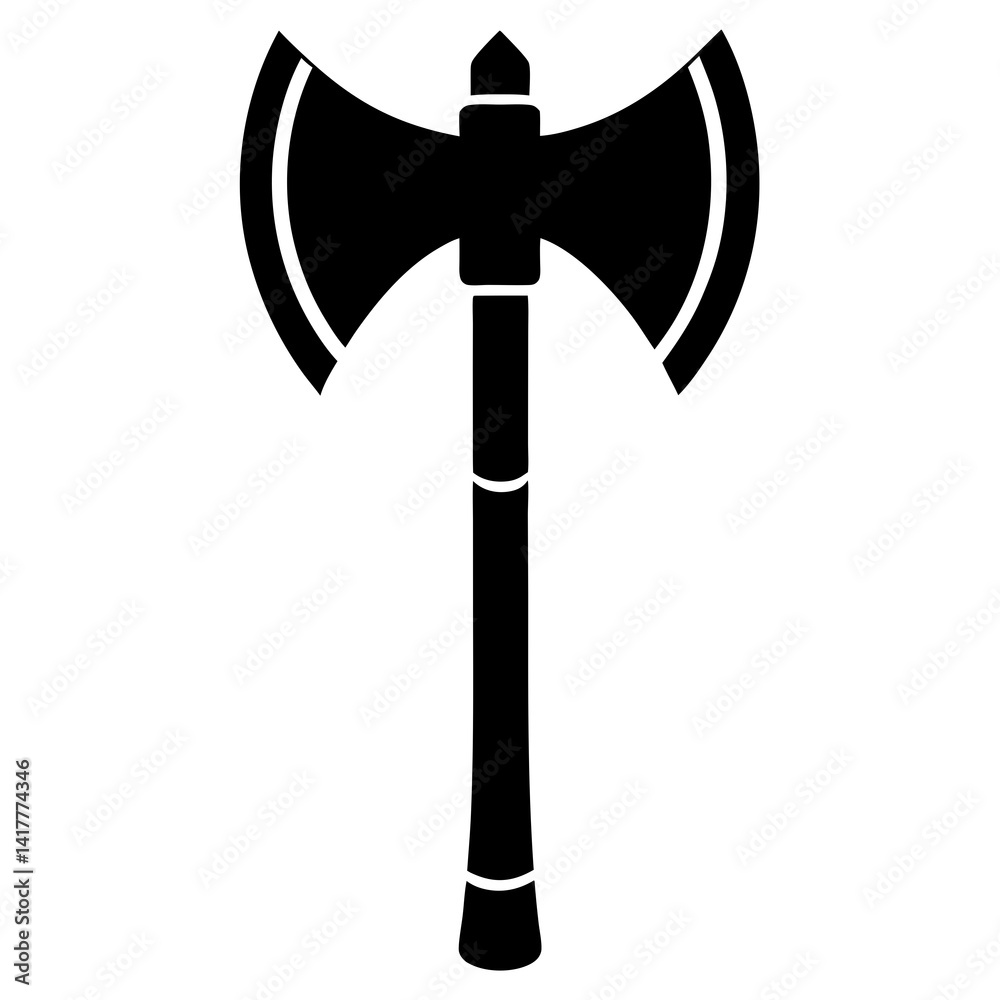 Axe silhouette stencil icon Axe silhouette stencil icon