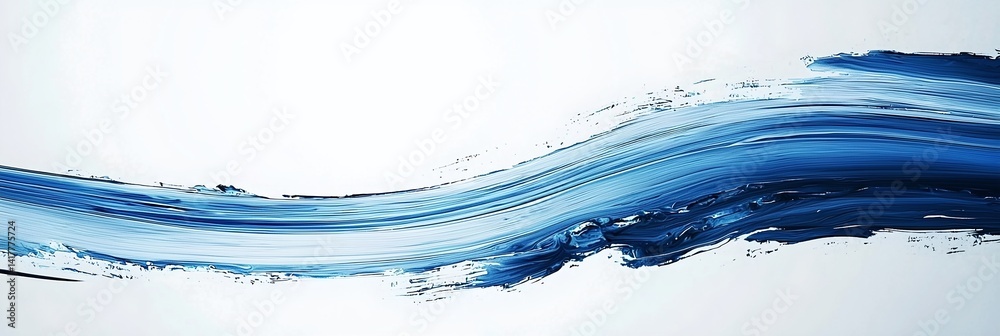 A blue wave with white background