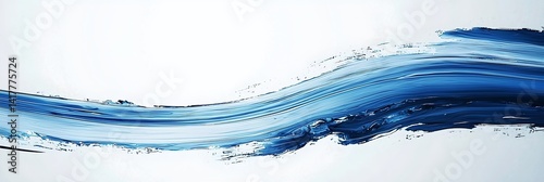Obraz na płótnie A blue wave with white background w salonie