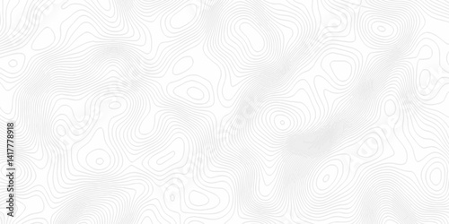 White topography topology vector white background fresh contour map texture. white seamless pattern Abstract background with a wave Topography and geography map grid abstract backdrop.