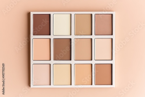Makeup palette with various shades