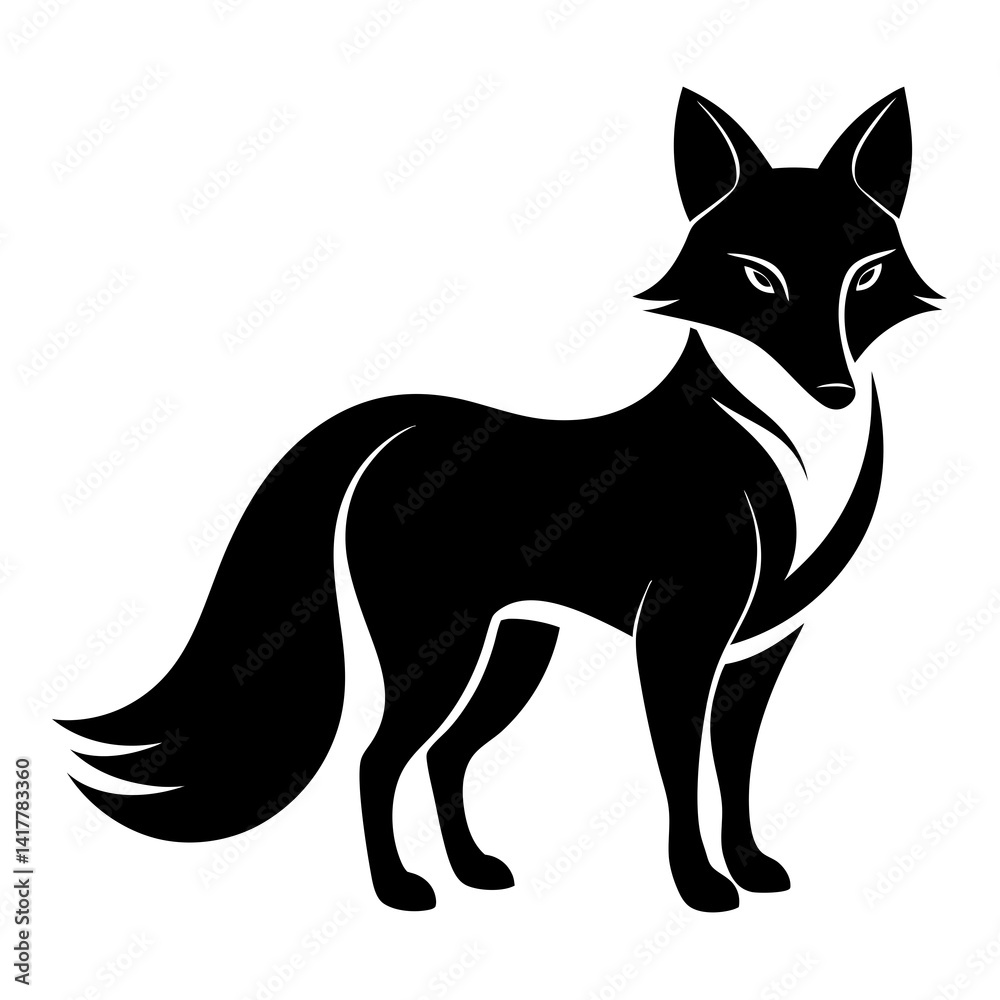 Obraz premium Minimalist Fox Silhouette