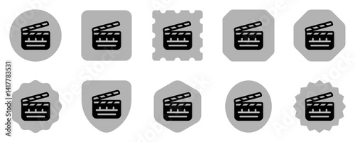 Editable clapperboard, film production, action, scene vector icon. Movie, cinema, entertainment. Part of a big icon set family. Perfect for web and app interfaces, presentations, infographics, etc
