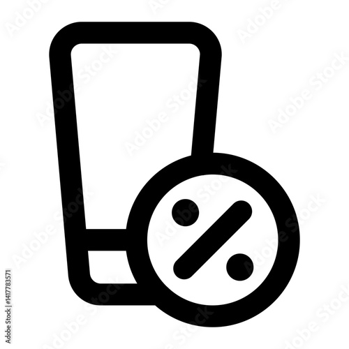 sun cream icon for illustration