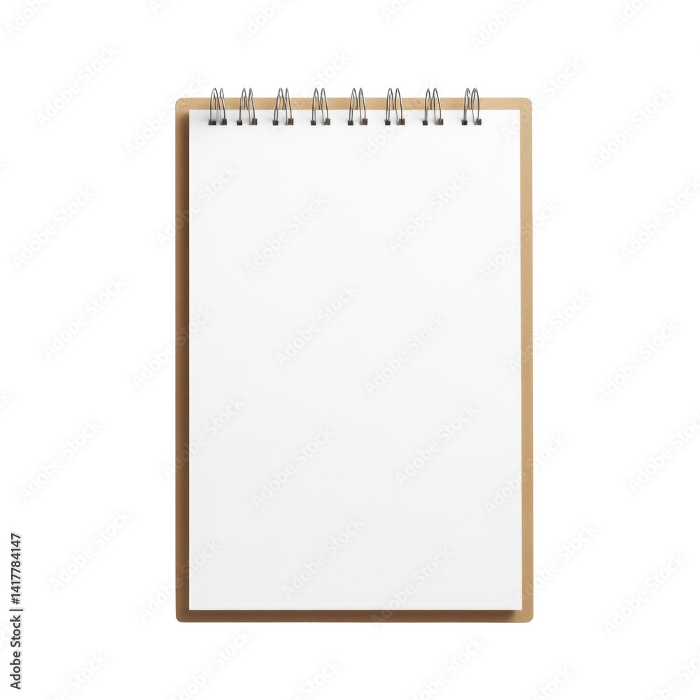 Blank spiral notebook ready for personal notes ideas or creative sketches