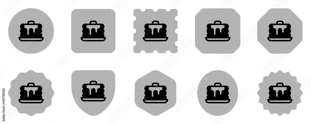 Editable pancake with maple syrup and butter vector icon. Bakery, cooking, food. Part of a big icon set family. Perfect for web and app interfaces, presentations, infographics, etc Editable pancake with maple syrup and butter vector icon. Bakery, cooking, food. Part of a big icon set family. Perfect for web and app interfaces, presentations, infographics, etc