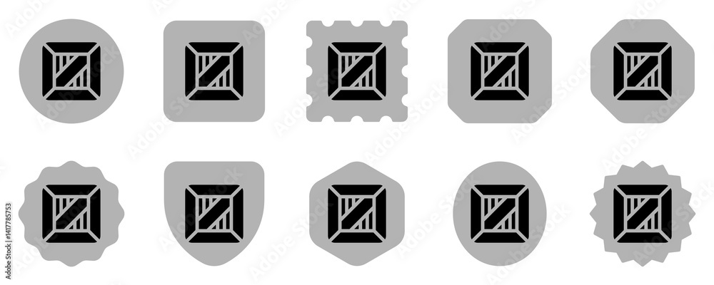 Editable wooden crate, package vector icon. Shipping, delivery, e-commerce, transport, logistics. Part of a big icon set family. Perfect for web and app interfaces, presentations, infographics, etc Editable wooden crate, package vector icon. Shipping, delivery, e-commerce, transport, logistics. Part of a big icon set family. Perfect for web and app interfaces, presentations, infographics, etc