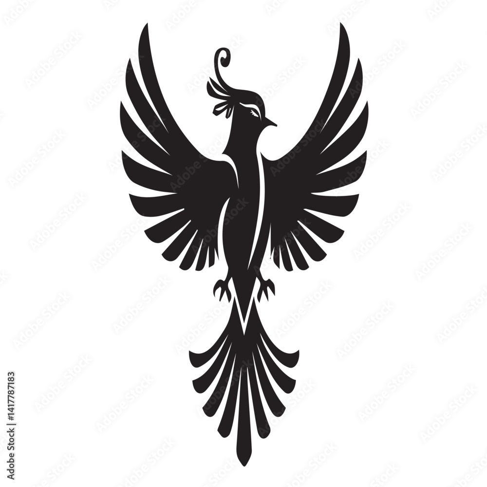 Fototapeta premium vector illustration of a bird silhouette