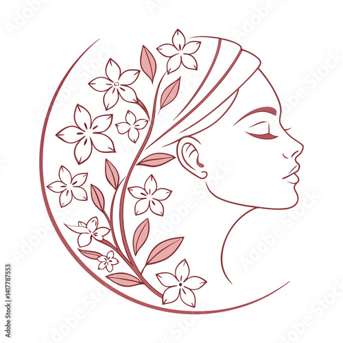 girl with flowers