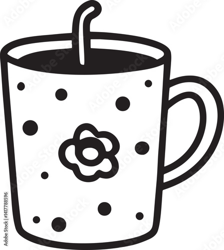 A warm morning mix of coffee and tea in cups with steam and heart shapes