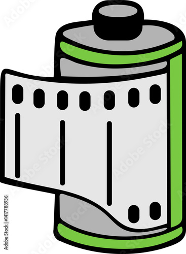 illustration of a roll of film