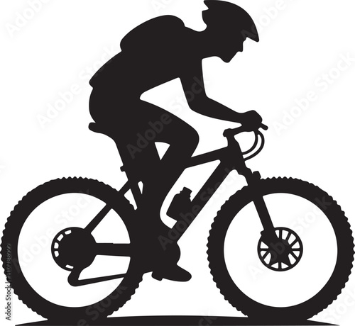 silhouette of a cyclist