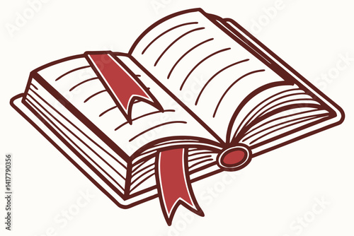 Open Book With Bookmark