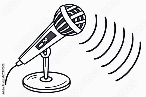 Microphone with Sound Waves