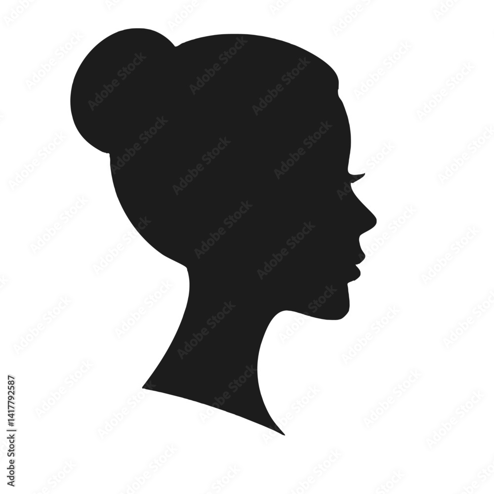 silhouette of a woman head silhouette of a woman head