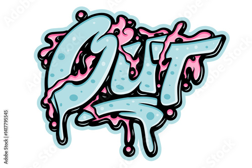 Out typography art design