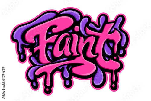 Faint typography art