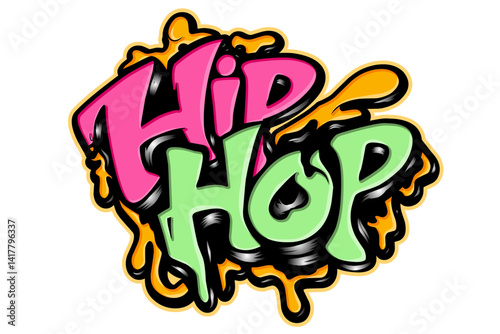 Hip hop typography art