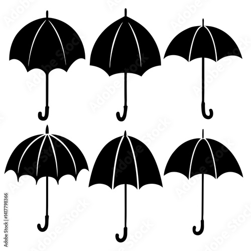 set of umbrellas