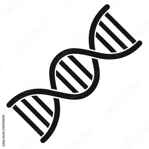 double helix dna structure vector on white background