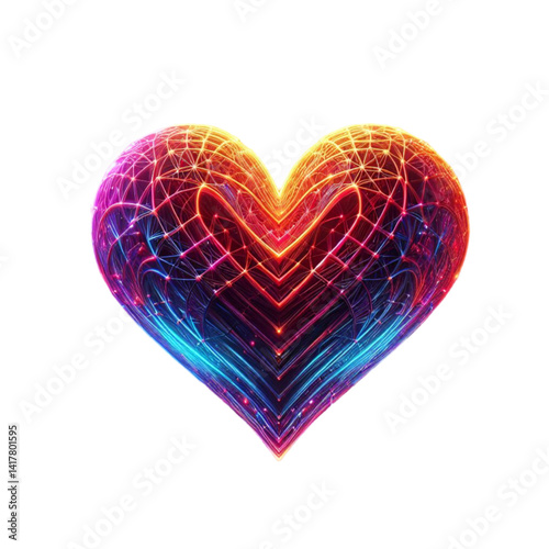 red heart on a white background