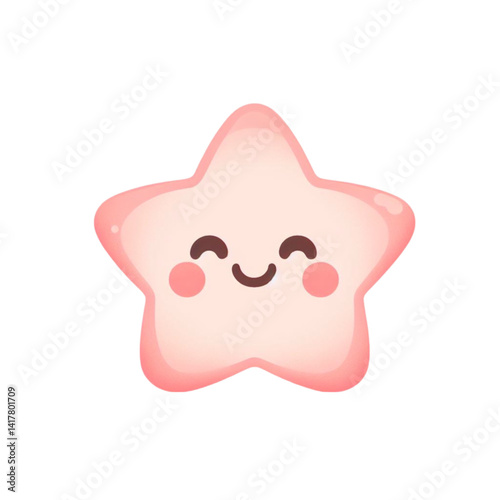 pink star on white background