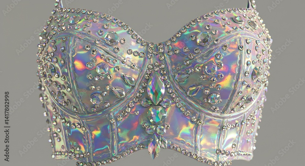 Obraz premium Embellished Holographic Corset Illustration