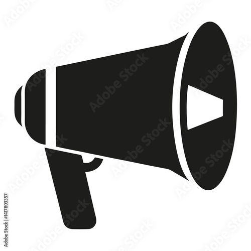 megaphone announcement speaker silhouette icon isolated