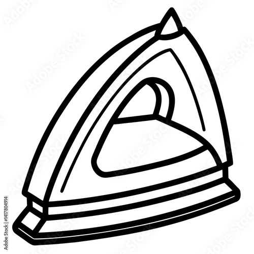 Minimal Iron Vector Illustration on White Background