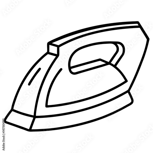 Minimal Iron Vector Illustration on White Background